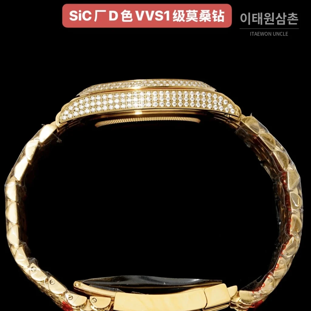 롤렉스 데이트저스트 오토매틱 샴페인 다이얼 골드 브레이슬릿 골드 베젤