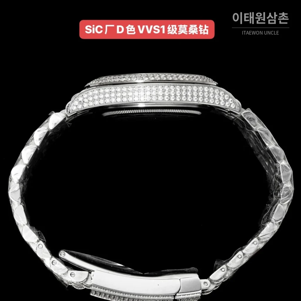 롤렉스 데이트저스트 D컬러 VVS1 풀모이사나이트 실버