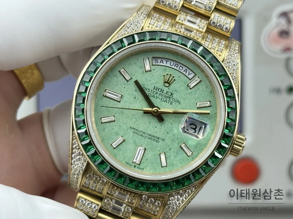 롤렉스 데이트저스트 풀다이아 스틸 오토매틱 41mm