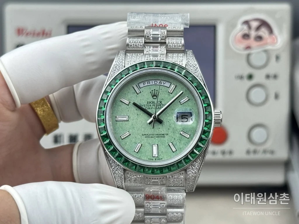 롤렉스 데이트저스트 풀다이아 스틸 오토매틱 41mm