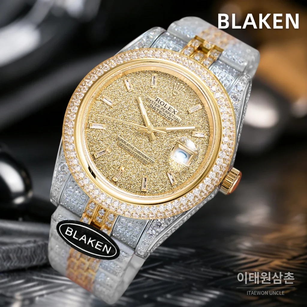 롤렉스 데이트저스트 풀파베 다이아몬드 다이얼 오토매틱 41mm (2)