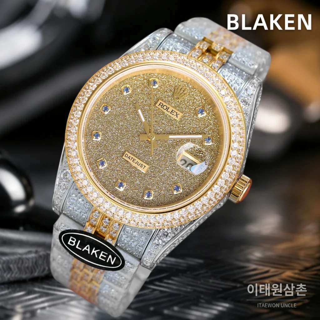 롤렉스 데이트저스트 풀파베 다이아몬드 다이얼 오토매틱 41mm (5)