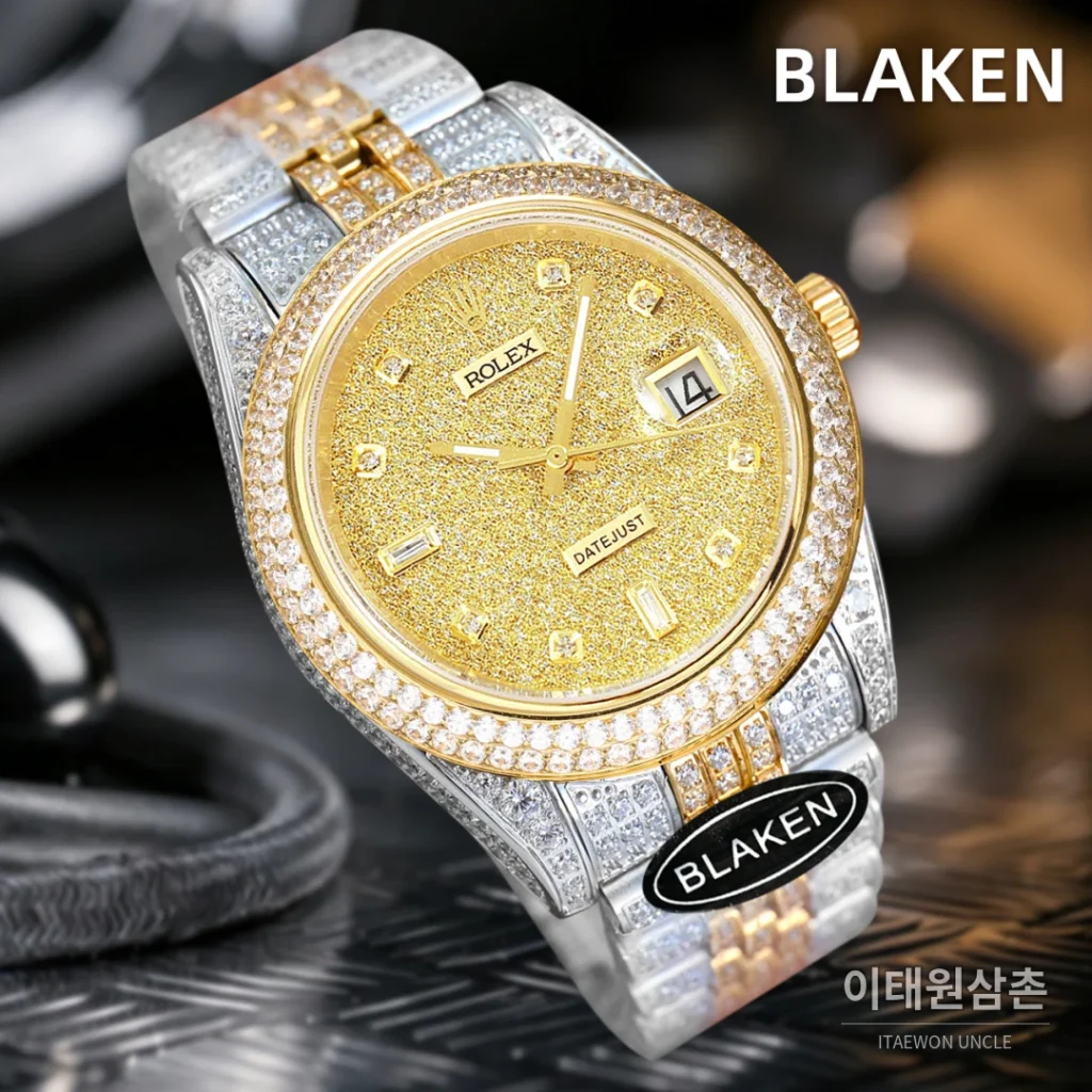 롤렉스 데이트저스트 풀파베 다이아몬드 다이얼 오토매틱 41mm (3)
