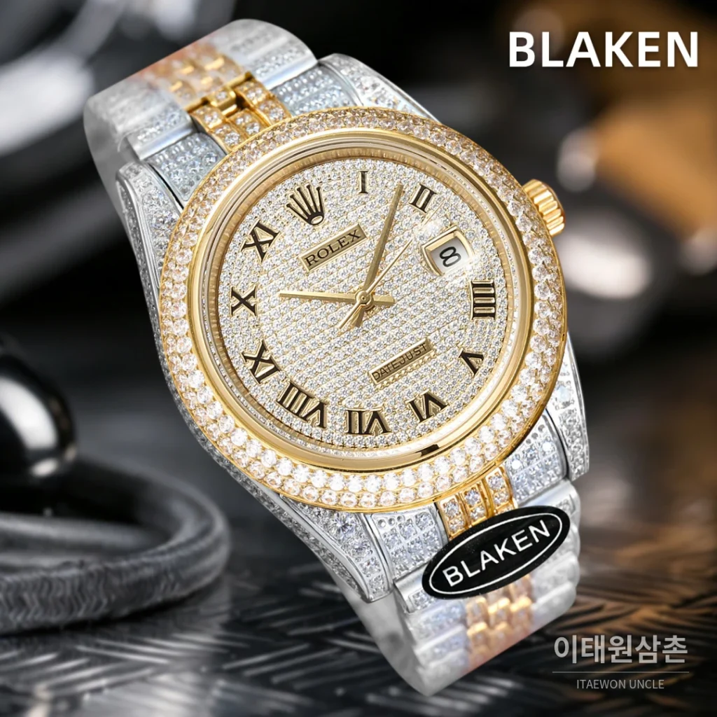 롤렉스 데이트저스트 풀파베 다이아몬드 다이얼 오토매틱 41mm (4)