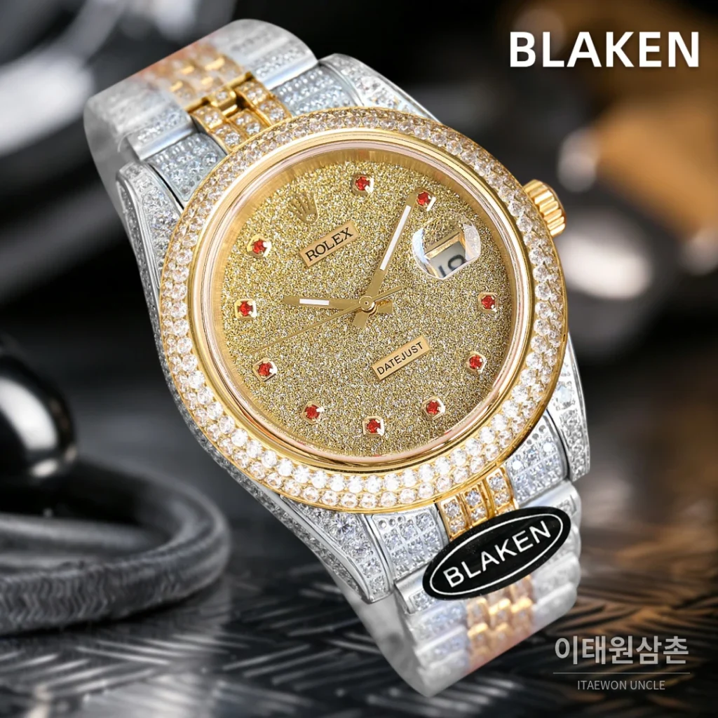 롤렉스 데이트저스트 풀파베 다이아몬드 다이얼 오토매틱 41mm (6)