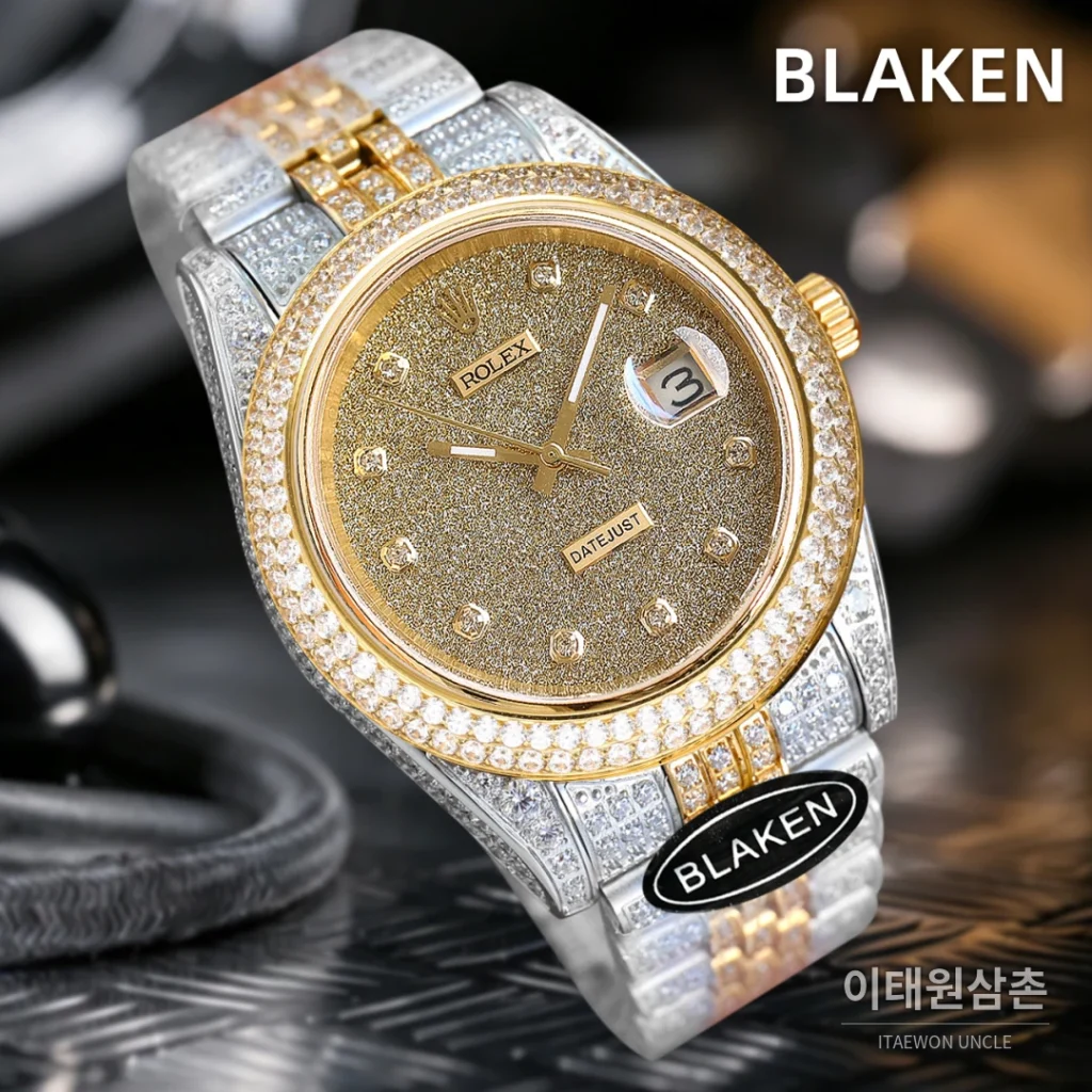 롤렉스 데이트저스트 풀파베 다이아몬드 다이얼 오토매틱 41mm (7)