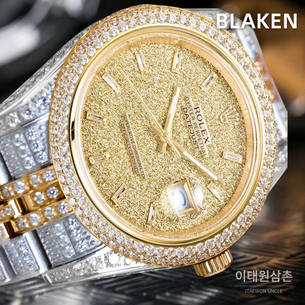 롤렉스 데이트저스트 풀파베 다이아몬드 다이얼 오토매틱 41mm (2)