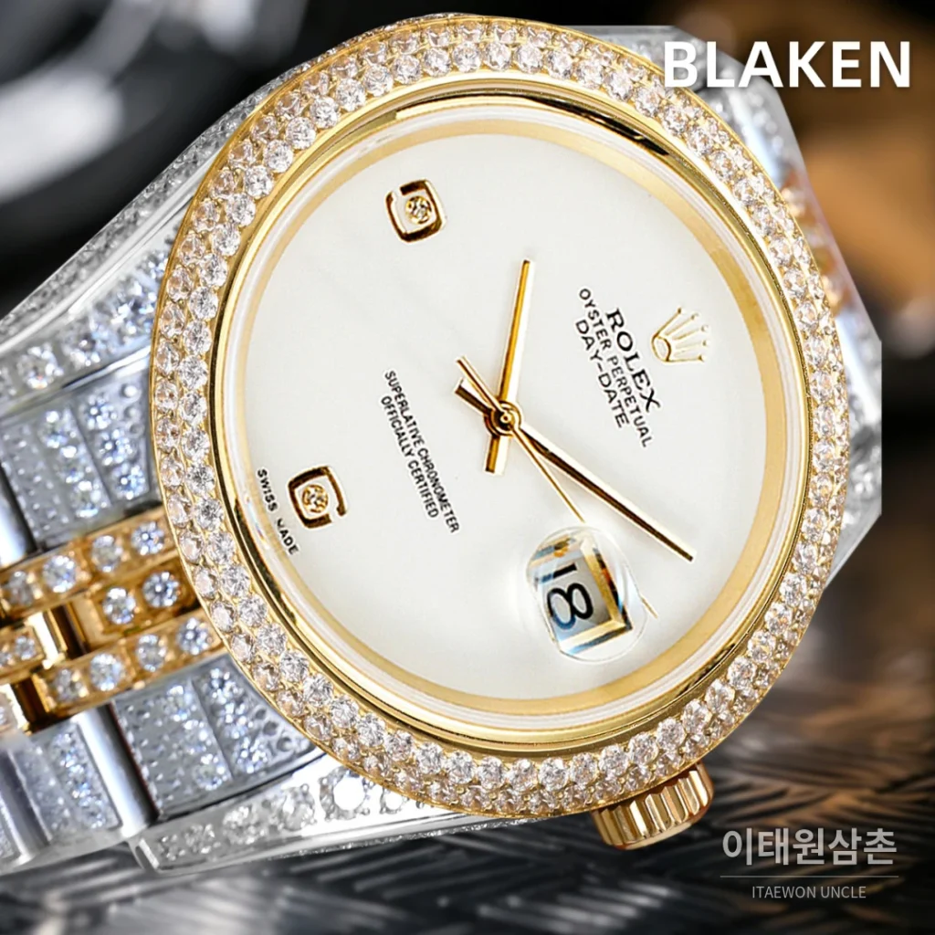 롤렉스 데이트저스트 풀파베 다이아몬드 다이얼 오토매틱 41mm