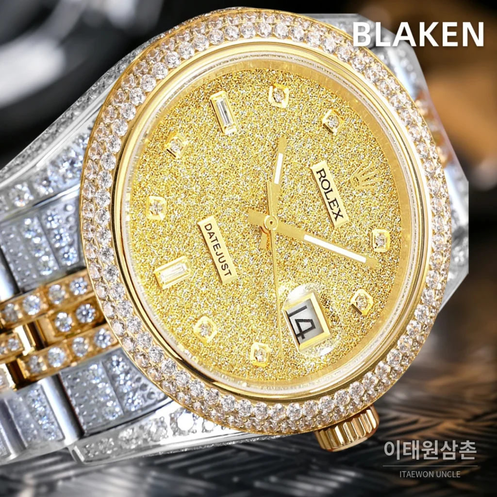 롤렉스 데이트저스트 풀파베 다이아몬드 다이얼 오토매틱 41mm (3)