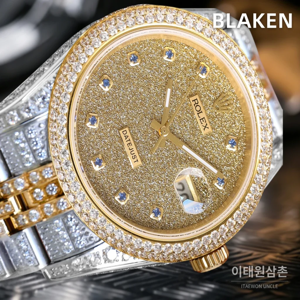 롤렉스 데이트저스트 풀파베 다이아몬드 다이얼 오토매틱 41mm (5)