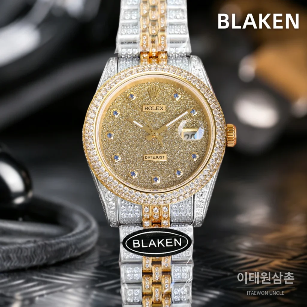 롤렉스 데이트저스트 풀파베 다이아몬드 다이얼 오토매틱 41mm (5)