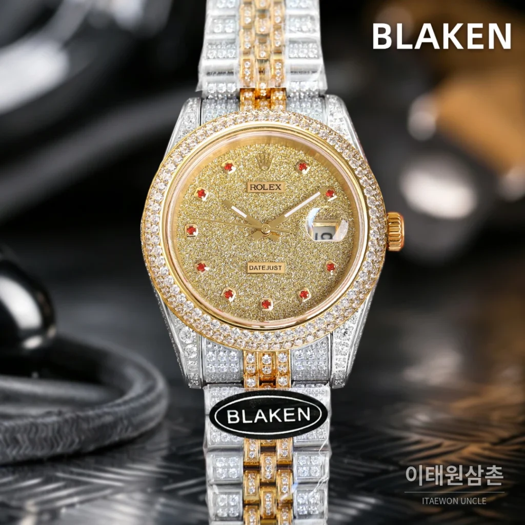 롤렉스 데이트저스트 풀파베 다이아몬드 다이얼 오토매틱 41mm (6)