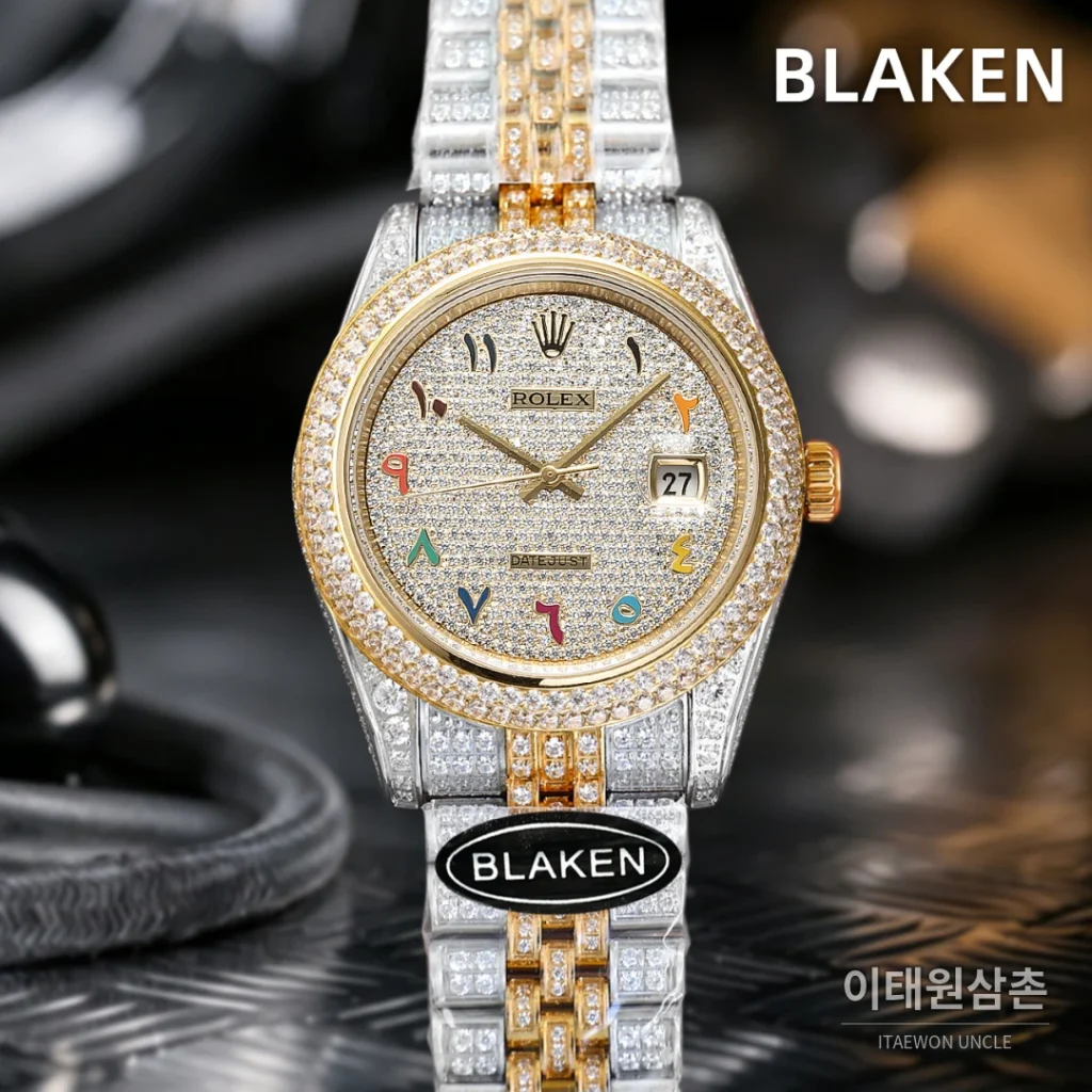 롤렉스 데이트저스트 풀파베 다이아몬드 다이얼 오토매틱 41mm (8)