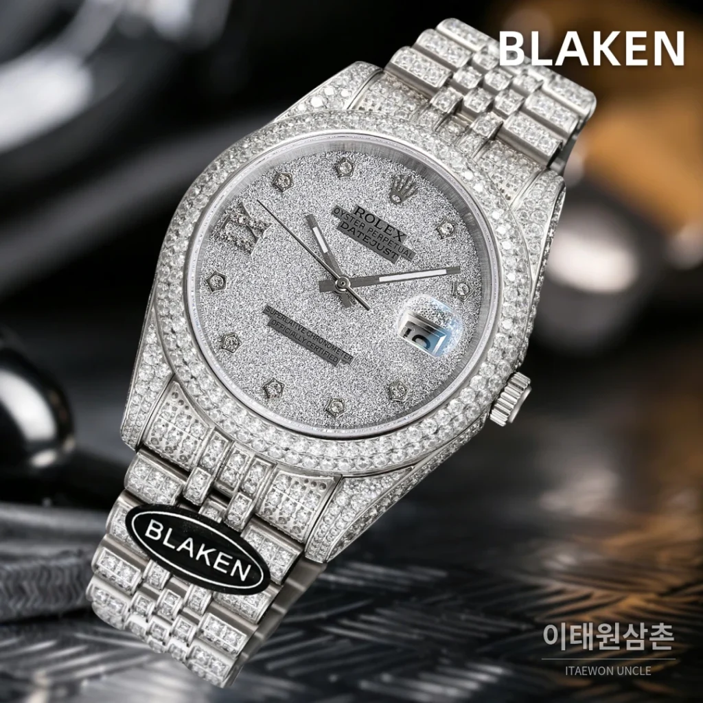 롤렉스 데이트저스트 풀파베 다이아몬드 쥬빌리브레이슬릿 오토매틱 41mm 실버 (2)