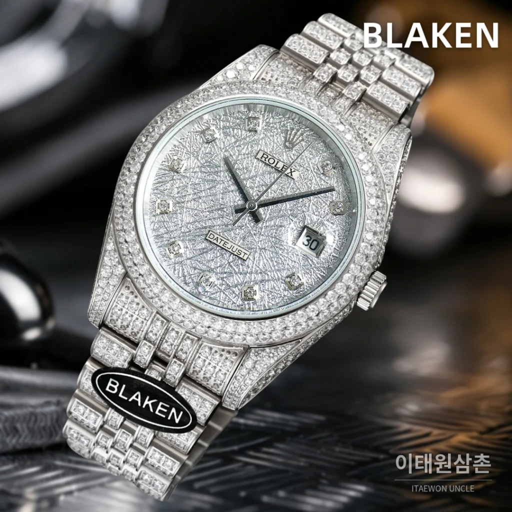 롤렉스 데이트저스트 풀파베 다이아몬드 쥬빌리브레이슬릿 오토매틱 41mm 실버 (3)