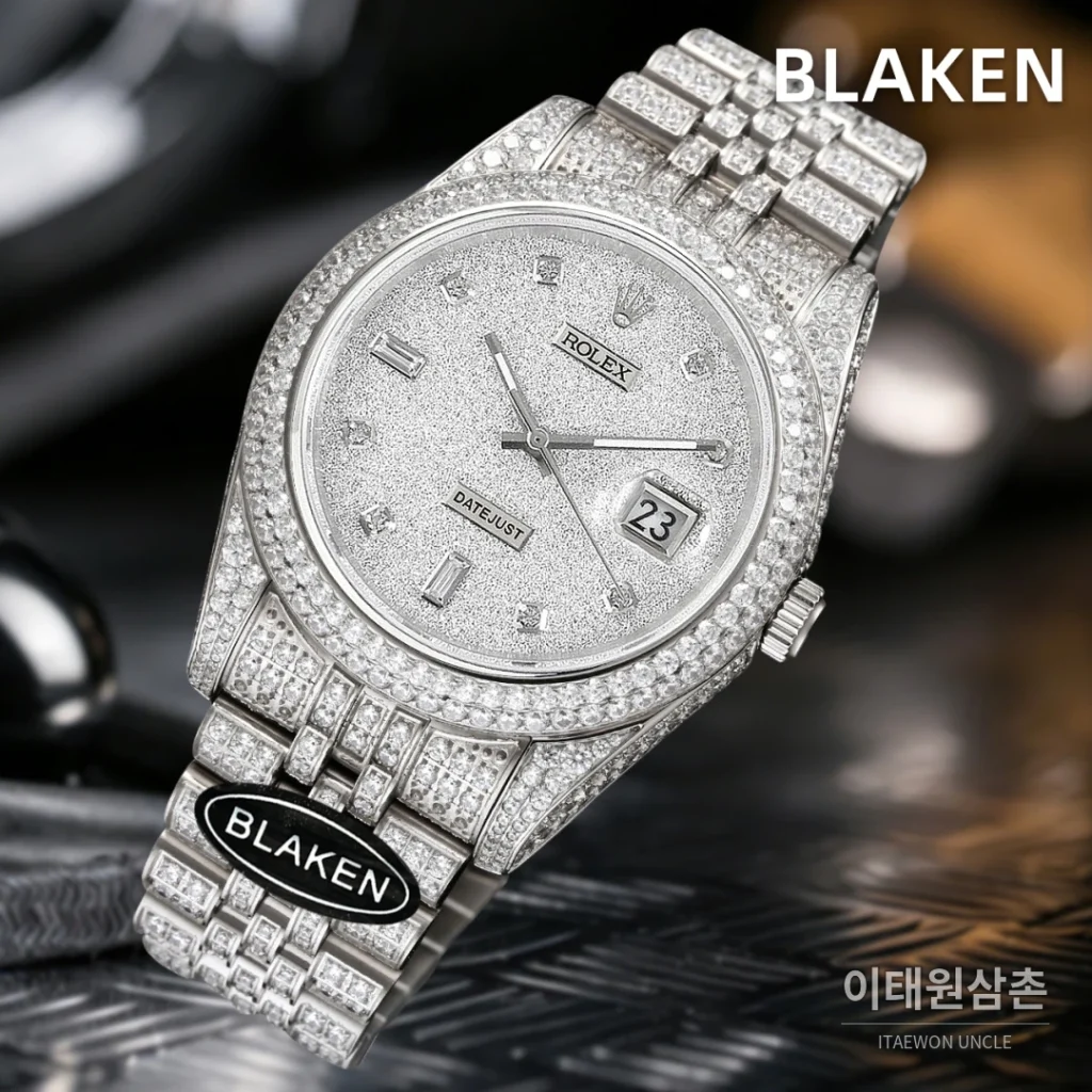 롤렉스 데이트저스트 풀파베 다이아몬드 쥬빌리브레이슬릿 오토매틱 41mm 실버 (4)