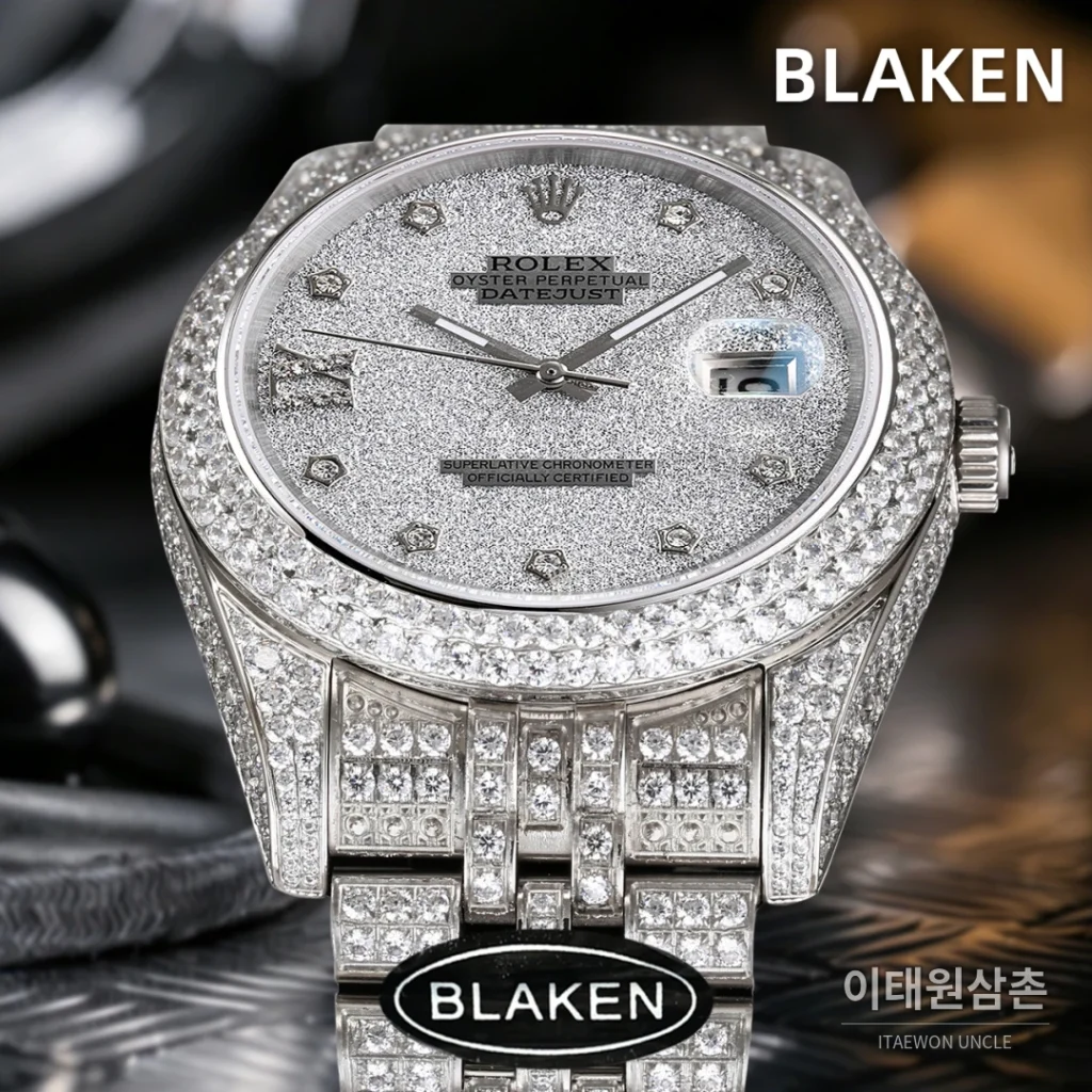 롤렉스 데이트저스트 풀파베 다이아몬드 쥬빌리브레이슬릿 오토매틱 41mm 실버 (2)