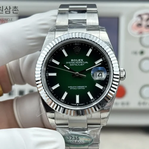 롤렉스 데이트저스트 그린 그라데이션 다이얼 오토매틱 41mm (3)