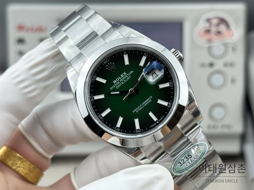 롤렉스 데이트저스트 그린 그라데이션 다이얼 오토매틱 41mm