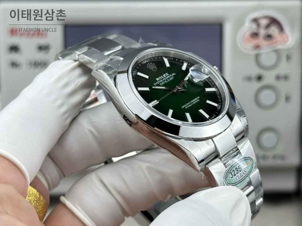 롤렉스 데이트저스트 그린 그라데이션 다이얼 오토매틱 41mm