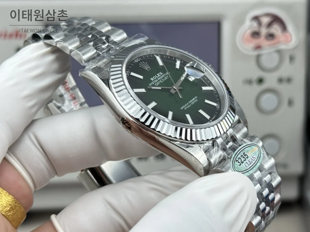 롤렉스 데이트저스트 그린 그라데이션 다이얼 오토매틱 41mm (4)
