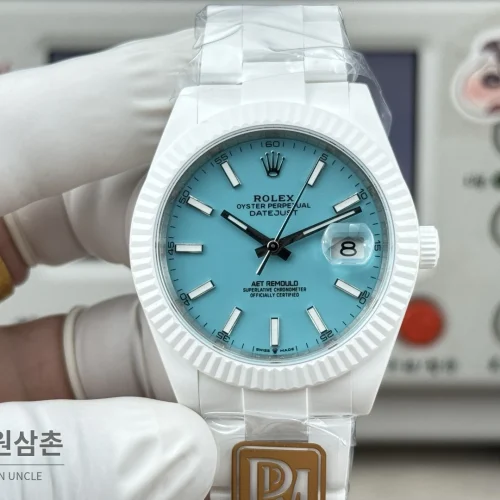 롤렉스 데이트저스트 화이트세라믹 선레이다이얼 오토매틱 41mm 세라믹 브레이슬릿 (2) 롤렉스 데이트저스트 화이트세라믹 선레이다이얼 오토매틱 41mm 세라믹 브레이슬릿 (2)