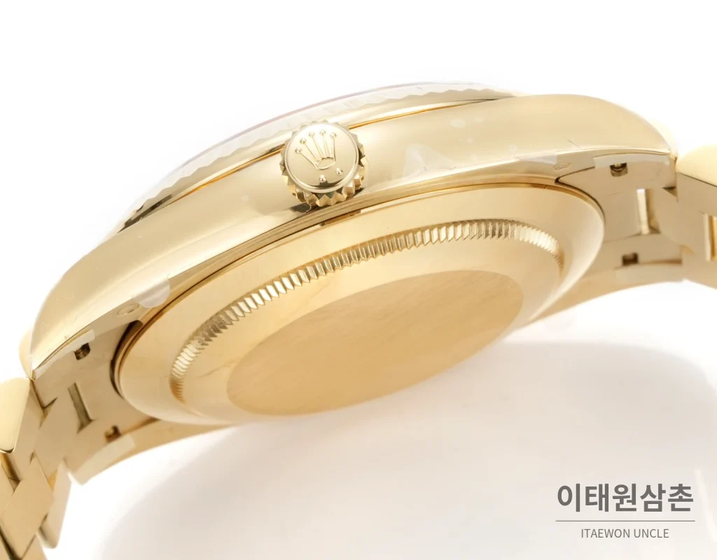 롤렉스 데이데이트 40 골드 프레지던트 브레이슬릿 오토매틱 40mm 그린 다이얼