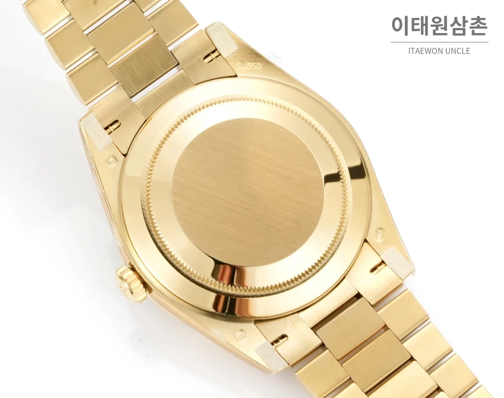 롤렉스 데이데이트 40 골드 프레지던트 브레이슬릿 오토매틱 40mm 그린 다이얼