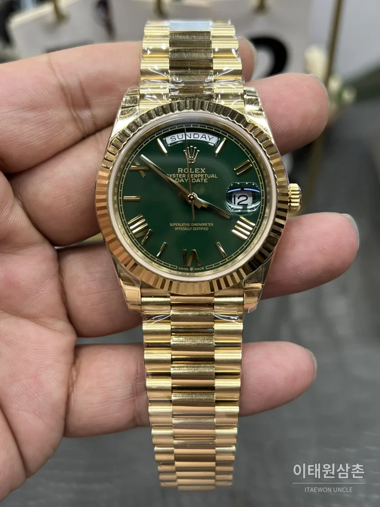 롤렉스 데이데이트 오토매틱 40mm 그린 다이얼