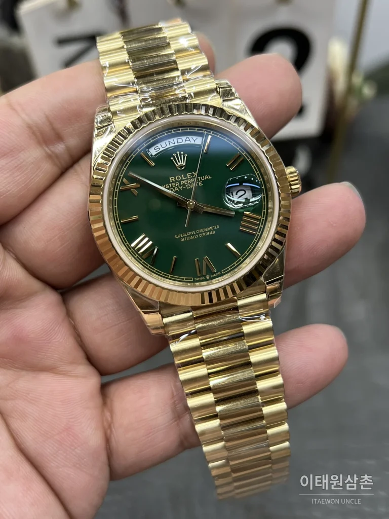 롤렉스 데이데이트 오토매틱 40mm 그린 다이얼
