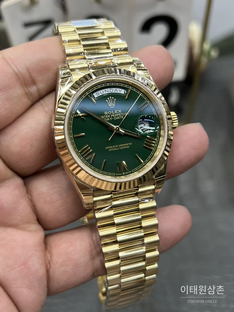 롤렉스 데이데이트 오토매틱 40mm 그린 다이얼