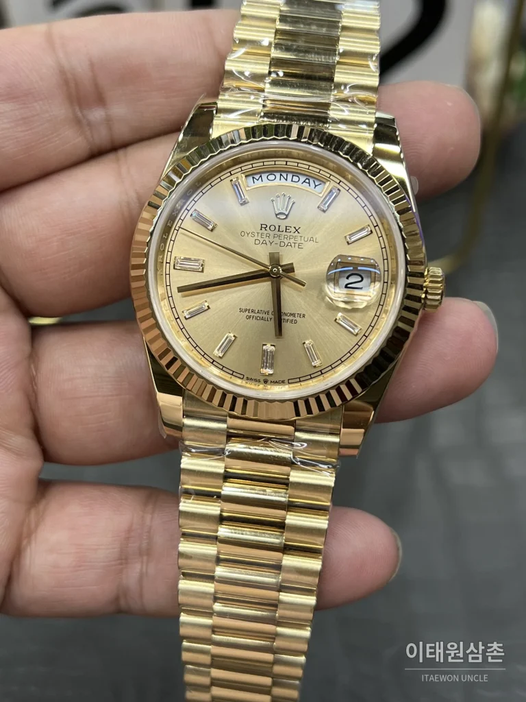 롤렉스 데이데이트 오토매틱 40mm 샴페인 다이얼