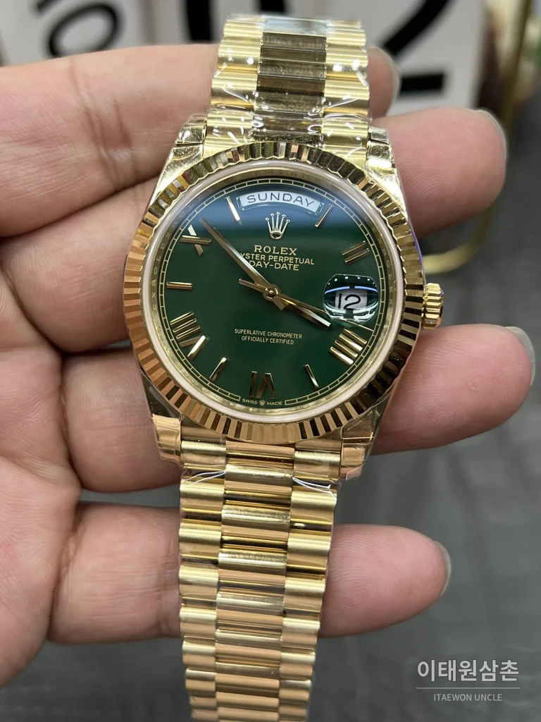 롤렉스 데이데이트 오토매틱 40mm 그린 다이얼