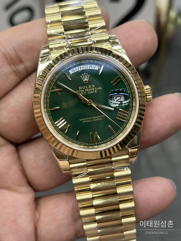 롤렉스 데이데이트 오토매틱 40mm 그린 다이얼