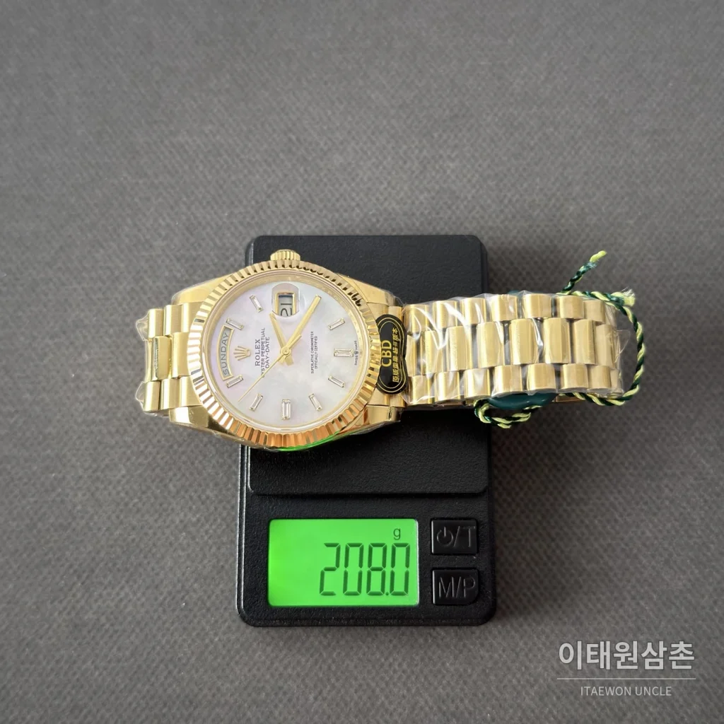 롤렉스 데이데이트 자개 바게트다이얼 오토매틱 40mm