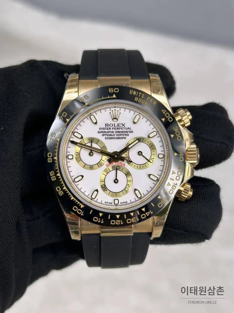 롤렉스 데이토나 18K 옐로우골드 블랙다이얼 크로노그래프 40mm