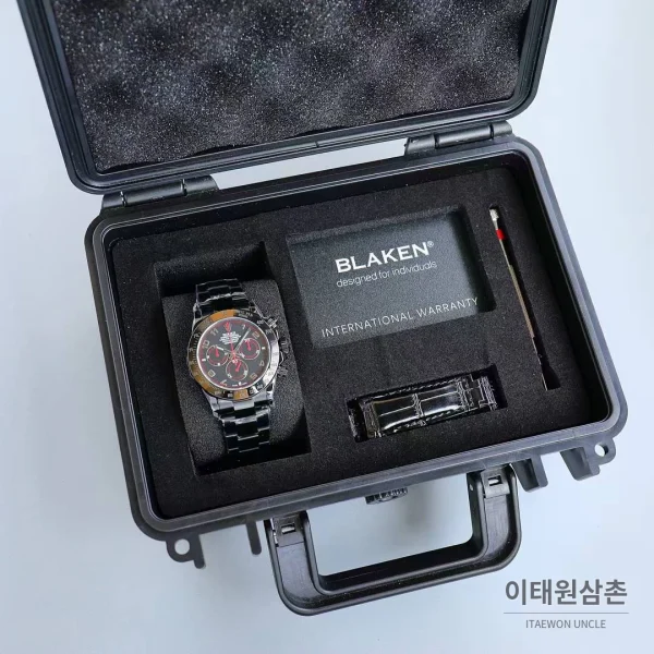 롤렉스 데이토나 904L스틸 올블랙 PVD 크로노그래프 오토매틱 40mm 블랙 다이얼