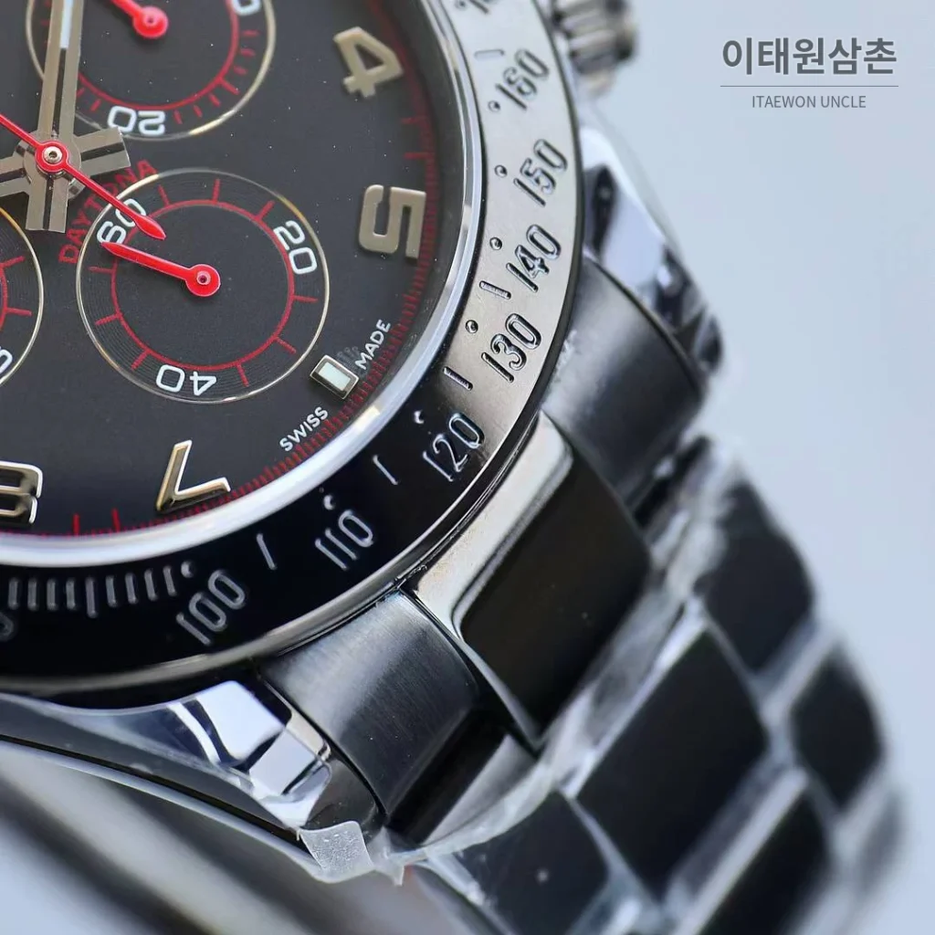 롤렉스 데이토나 904L스틸 올블랙 PVD 크로노그래프 오토매틱 40mm 블랙 다이얼