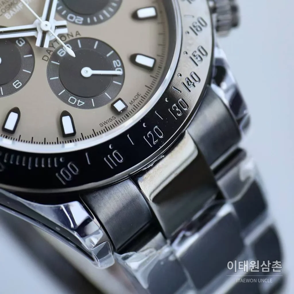 롤렉스 데이토나 904L스틸 올블랙 PVD 크로노그래프 오토매틱 40mm 그레이 다이얼