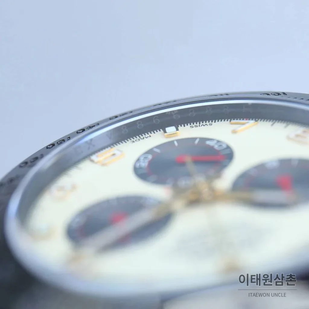 롤렉스 데이토나 904L스틸 올블랙 PVD 크로노그래프 오토매틱 40mm 샴페인 다이얼