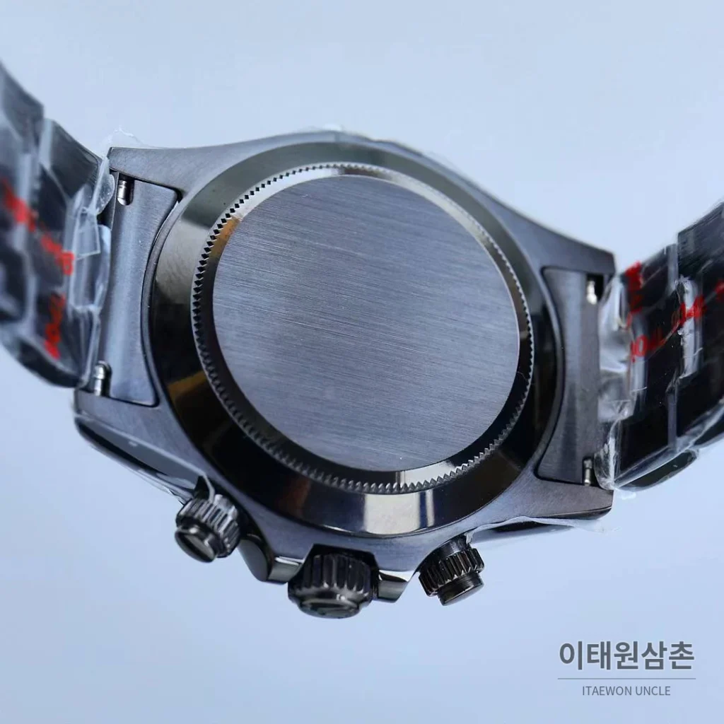 롤렉스 데이토나 904L스틸 올블랙 PVD 크로노그래프 오토매틱 40mm 블랙 다이얼