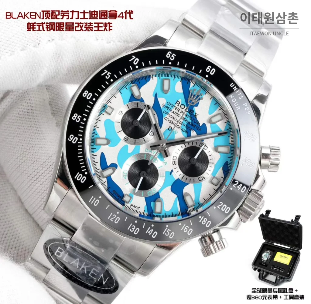 롤렉스 데이토나 904L 스틸 블랙다이얼 크로노그래프 오토매틱 40mm (2)
