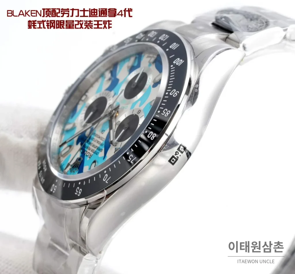 롤렉스 데이토나 904L 스틸 블랙다이얼 크로노그래프 오토매틱 40mm (2)