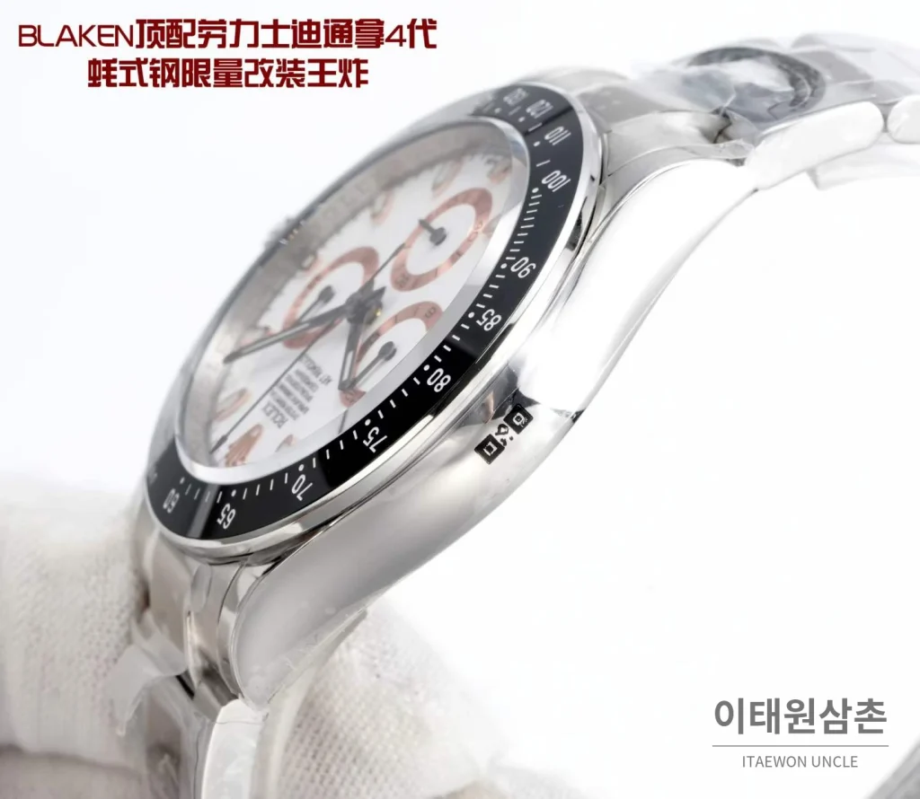 롤렉스 데이토나 904L 스틸 블랙다이얼 크로노그래프 오토매틱 40mm