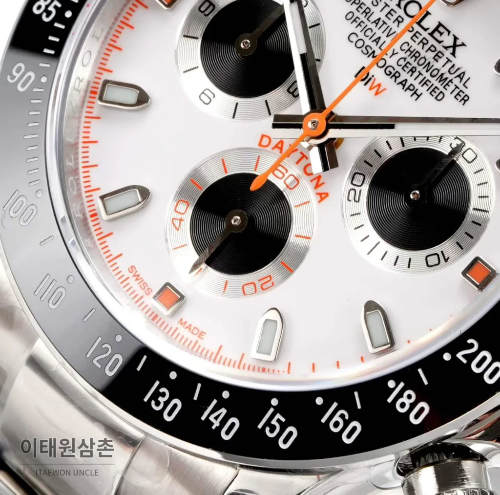 롤렉스 데이토나 904L 스틸 블랙다이얼 크로노그래프 오토매틱 40mm (3)