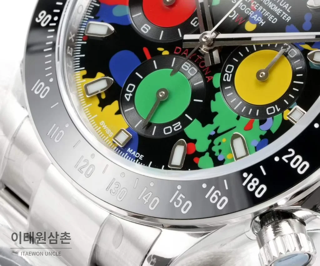 롤렉스 데이토나 904L 스틸 블랙다이얼 크로노그래프 오토매틱 40mm (4)