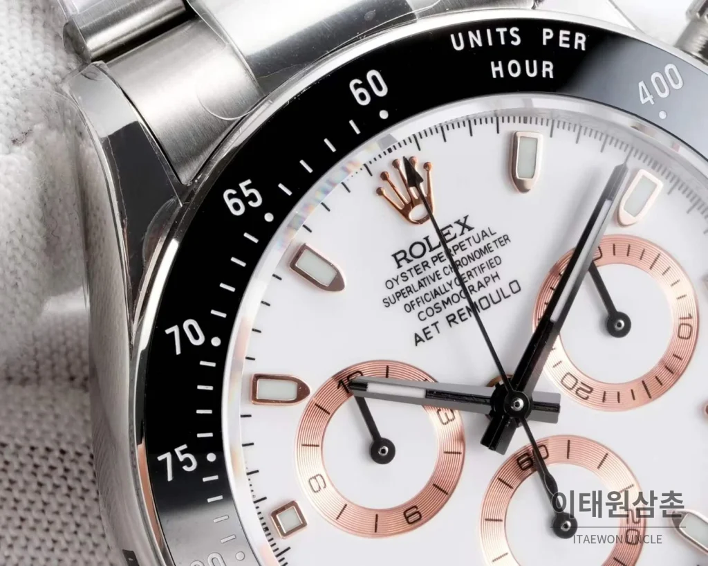 롤렉스 데이토나 904L 스틸 블랙다이얼 크로노그래프 오토매틱 40mm