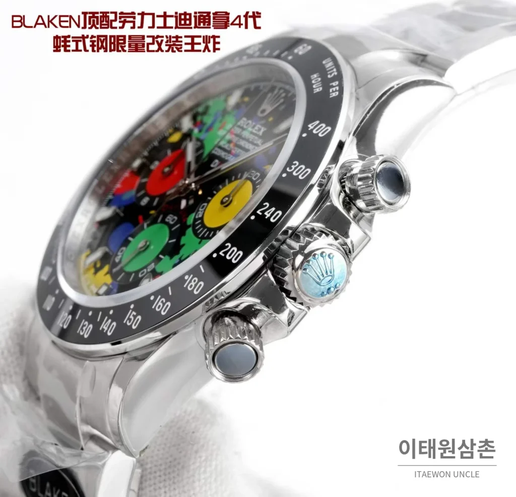롤렉스 데이토나 904L 스틸 블랙다이얼 크로노그래프 오토매틱 40mm (4)