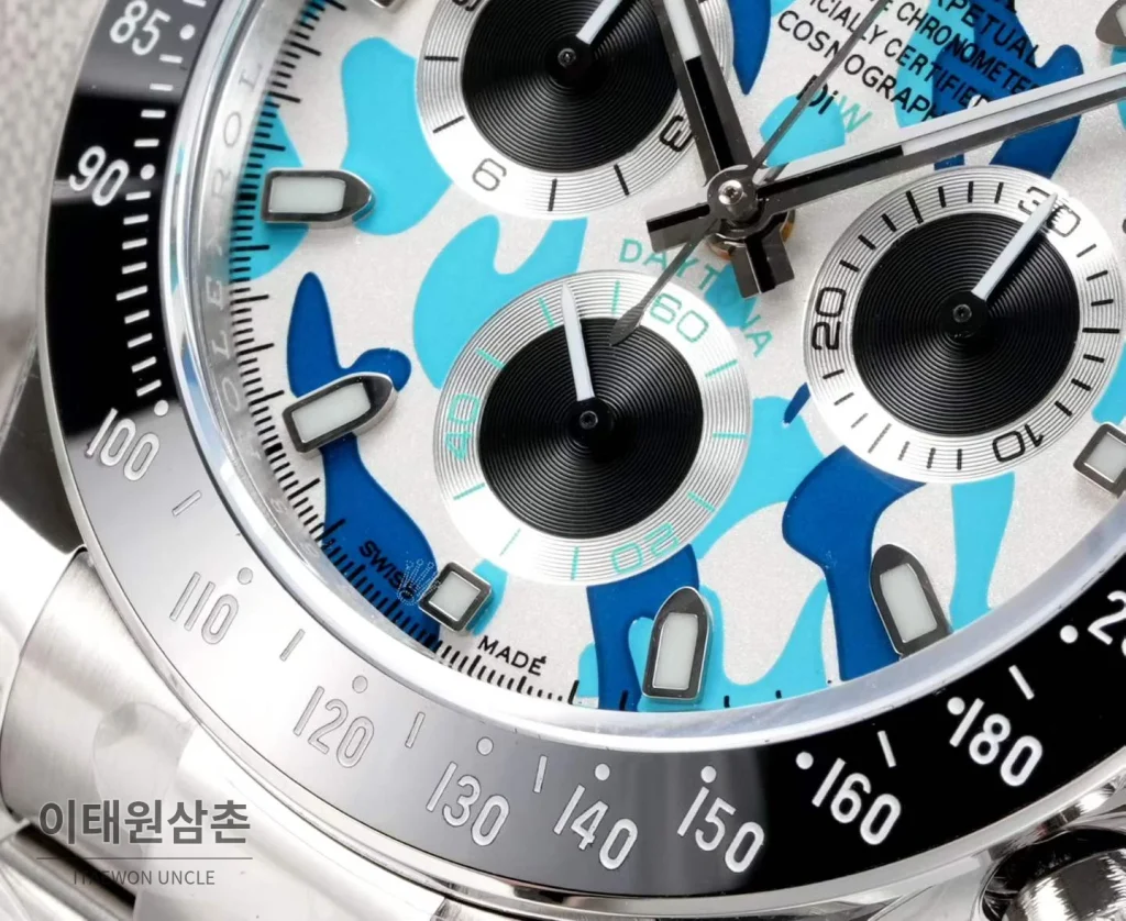 롤렉스 데이토나 904L 스틸 블랙다이얼 크로노그래프 오토매틱 40mm (2)