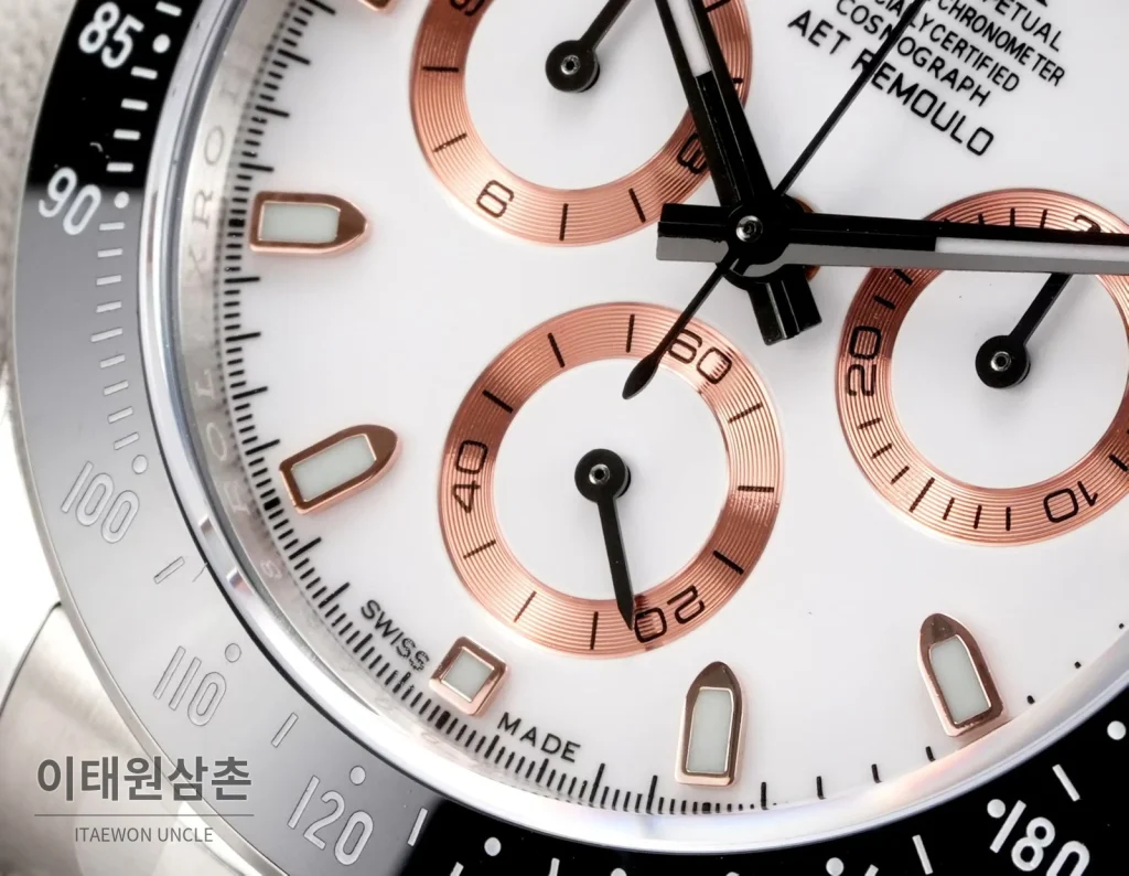롤렉스 데이토나 904L 스틸 블랙다이얼 크로노그래프 오토매틱 40mm